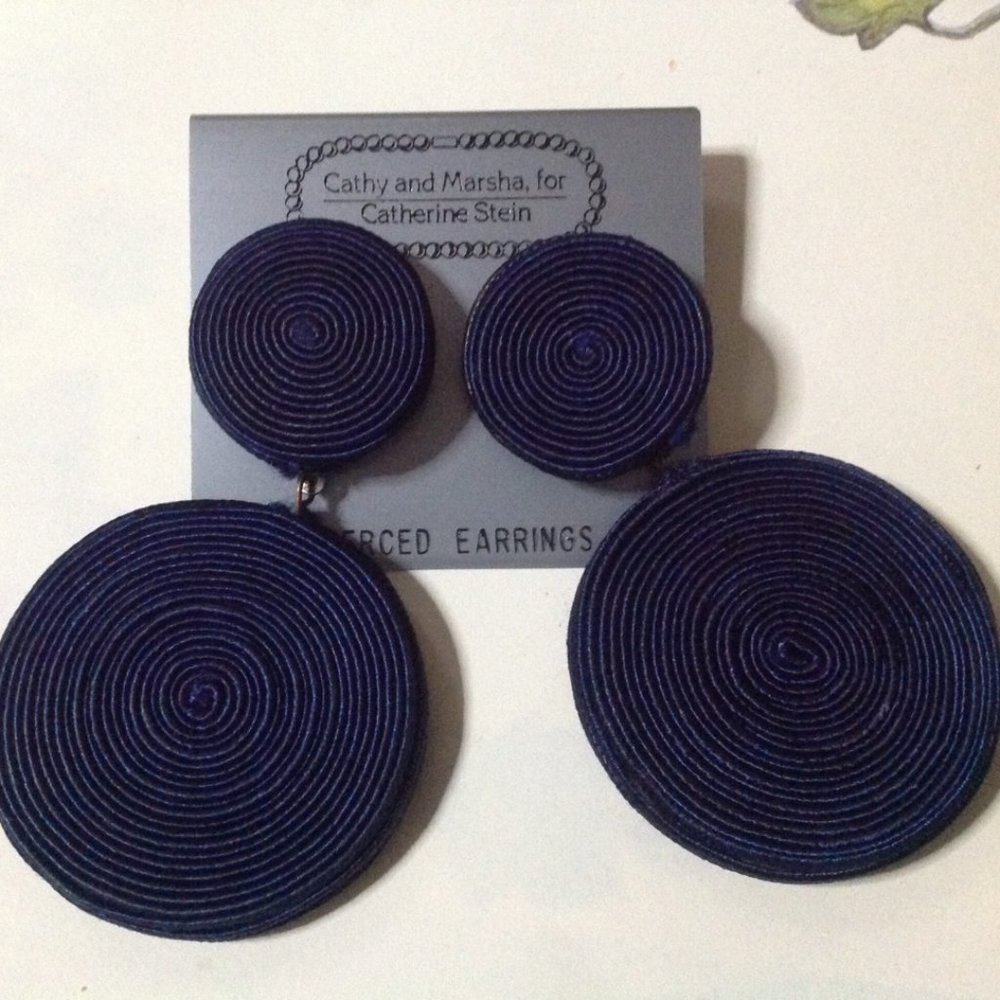 Vintage Cathy & Marsha for Catherine Stein Pierced Earrings